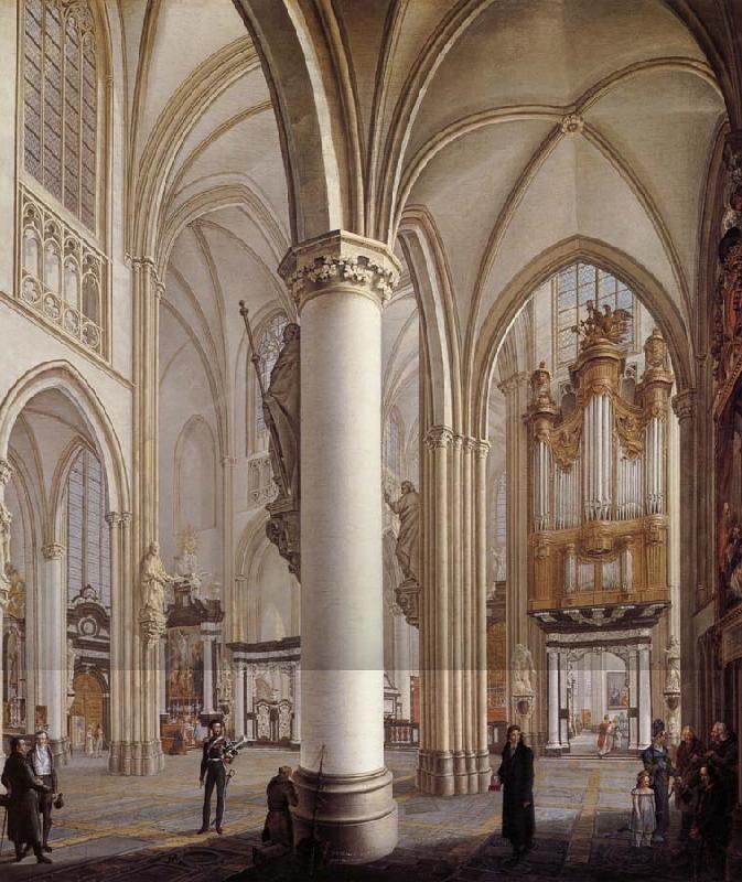 Vervloet Francois Interieur de la cathedrale Saint-Rombaut a Malines